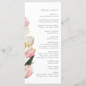 Programmes de mariage élégants en forme de tulipe (Dos)