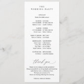 Programmes de mariage élégants et hauts avec calli (Dos)