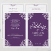 Programmes de mariage élégants -Nadine (Prune / Vi (Devant / Derrière)