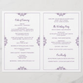 Programmes de mariage élégants -Nadine (Prune / Vi (Dos)