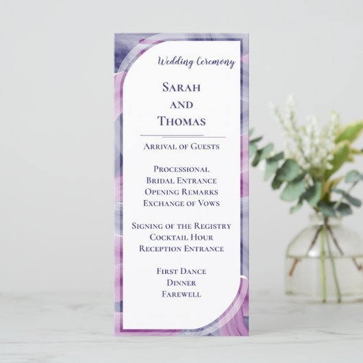 Programmes de mariage en acrylique simple et éléga (Debout devant)