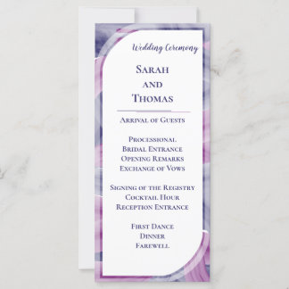 Programmes de mariage en acrylique simple et éléga