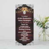 Programmes de mariage en bois et jarres de maçon t (Debout devant)