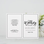 Programmes de mariage en calligraphie au pinceau - (Debout devant)