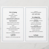 Programmes de mariage en calligraphie au pinceau - (Dos)