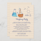 Programmes de mariage en chimie bleue et orange (Devant / Derrière)