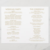 Programmes de mariage en écriture moderne antique (Dos)