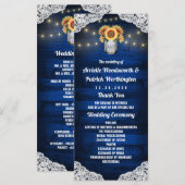 Programmes de mariage en jarre de maçon en bois de (Devant / Derrière)