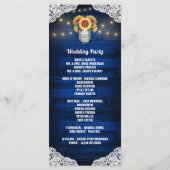 Programmes de mariage en jarre de maçon en tournes (Dos)