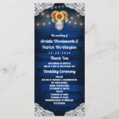 Programmes de mariage en jarre de maçon en tournes (Devant)