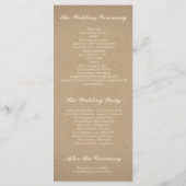 Programmes de mariage en or Baby's Breath (Dos)