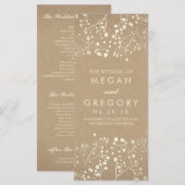 Programmes de mariage en or Baby's Breath (Devant / Derrière)