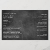 Programmes de mariage en tableau de bord (Dos)