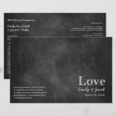 Programmes de mariage en tableau de bord (Devant / Derrière)