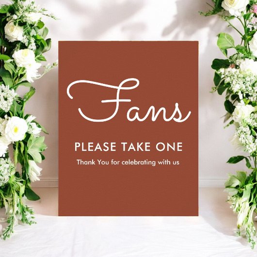 Programmes de mariage en terre cuite Sign Poster é