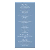 Programmes de mariage en toile de Jouy bleue vinta (Dos)