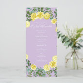 Programmes de mariage Fleur de lilas jaune clair R (Debout devant)