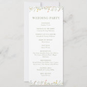 Programmes de mariage Fleurs de prairie sauvage co (Dos)