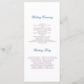 Programmes de mariage floral bleu marine et mauve (Dos)