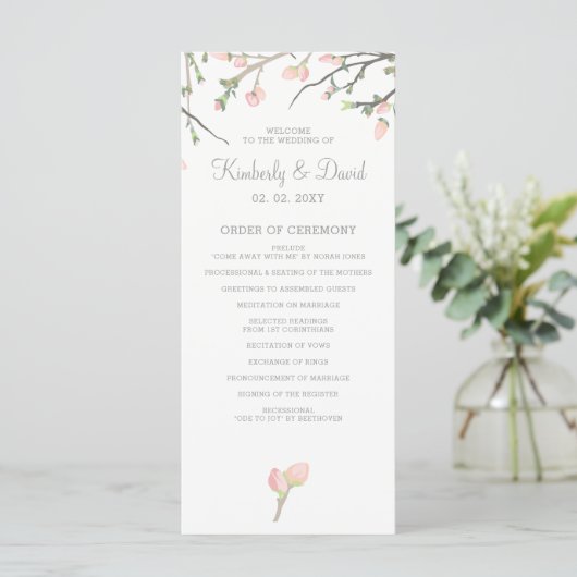 Programmes de mariage floral flush floraison (Debout devant)