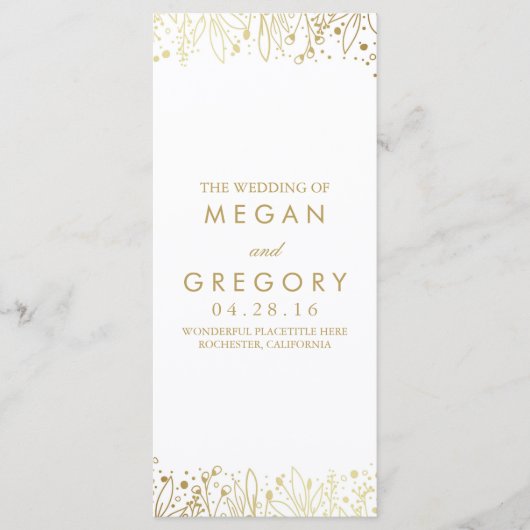 Programmes de mariage floral pour bébé (Devant)