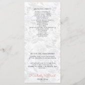 Programmes de mariage floraux aux fleurs de pêche (Dos)