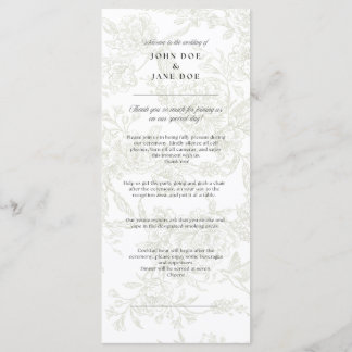 Programmes de mariage floraux verts