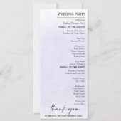 Programmes de mariage floraux violets chic (Dos)