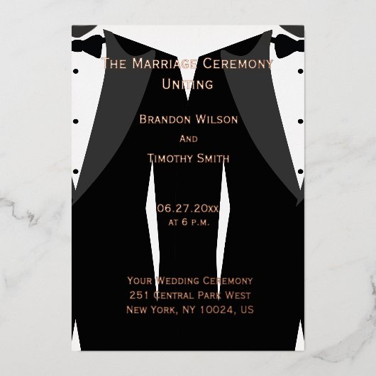 Programmes de mariage gay élégants avec feuille d' (Recto)