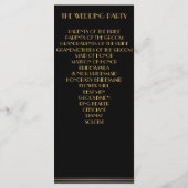 Programmes De Mariage Gold Et Black Great Gatsby (Dos)