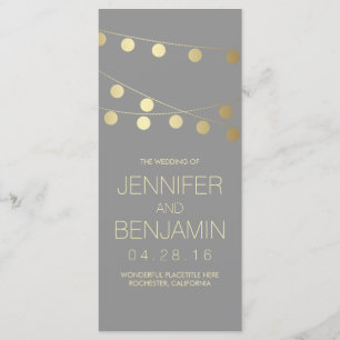 Programmes de mariage Gold Foil String