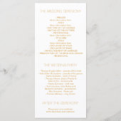 Programmes de mariage Gold Foil String (Dos)