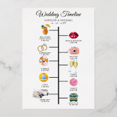 programmes de mariage Invitation à la feuille d'or (Verso)