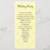 Programmes de mariage jaune, Mariage de jardin, Pr (Dos)