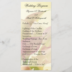 Programmes De Mariage Lily, Floral, Fleurs, Printe