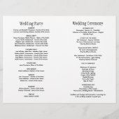 Programmes de mariage manuscrits en noir moderne (Dos)