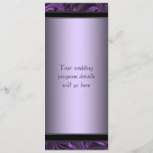 Programmes de mariage marbré noir violet (Dos)