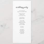 Programmes de mariage minimaliste délicats (Dos)