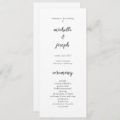 Programmes de mariage minimaliste délicats (Devant / Derrière)