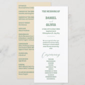 Programmes de mariage minimaux Vosvos verts (Devant / Derrière)