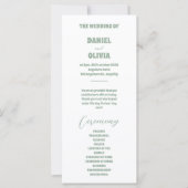 Programmes de mariage minimaux Vosvos verts (Devant)