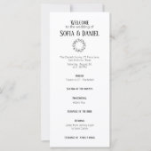 Programmes de mariage Modern daisy Carte Plate (Devant)
