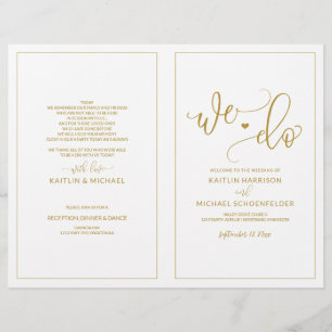 Programmes de Mariage Moderne Bounce Calligraphie