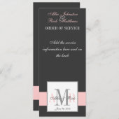 Programmes de mariage monographique (Devant / Derrière)