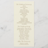 Programmes de mariage nautique chevron vintage anc (Dos)