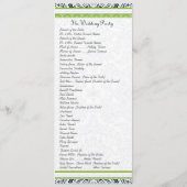 Programmes de mariage Navy Apple Green Gray Love B (Dos)