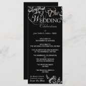 Programmes de mariage noir et blanc (Devant / Derrière)