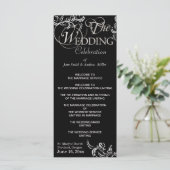 Programmes de mariage noir et blanc (Debout devant)