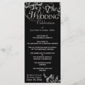 Programmes de mariage noir et blanc (Devant)