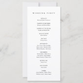 Programmes de mariage noir et blanc Elegant Script (Dos)